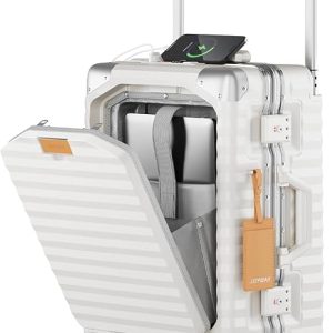 Joyway 20 Inch Carry on Luggage with Aluminium Frame and Front Pocket